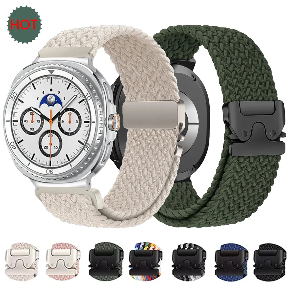 Parachute Nylon Braided Loop Strap For Samsung Galaxy Watch 9 8/8Classic 46/40mm 44mm wristband Galaxy Watch Ultra 2025/2-147mm