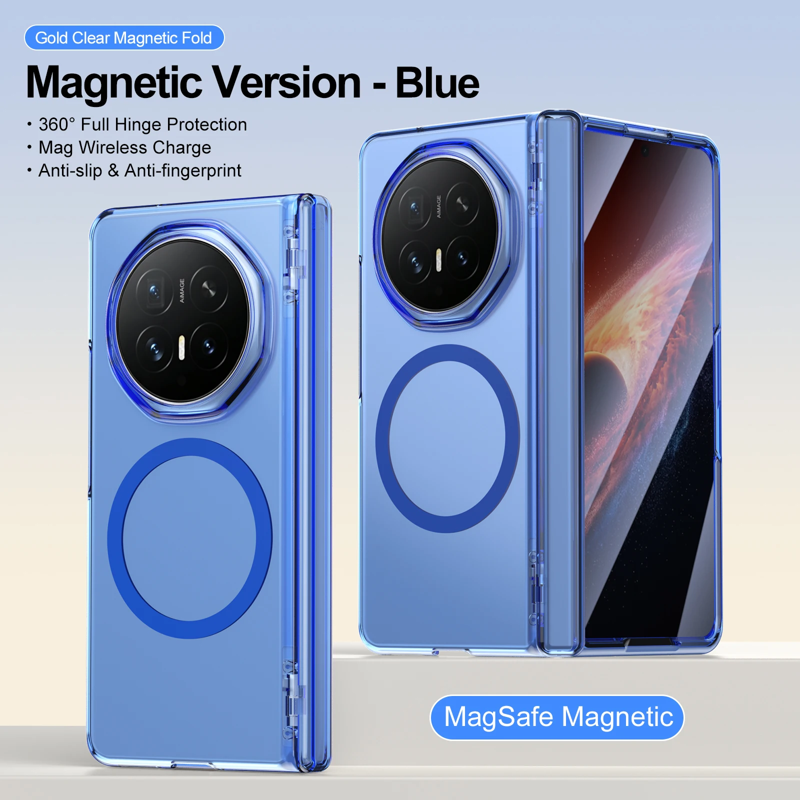 Premium Magnetic Case For Honor Magic V6 Hinge Full Protection Cover With Glass Screen Protector Anti‑Yellow Clear Shockproof