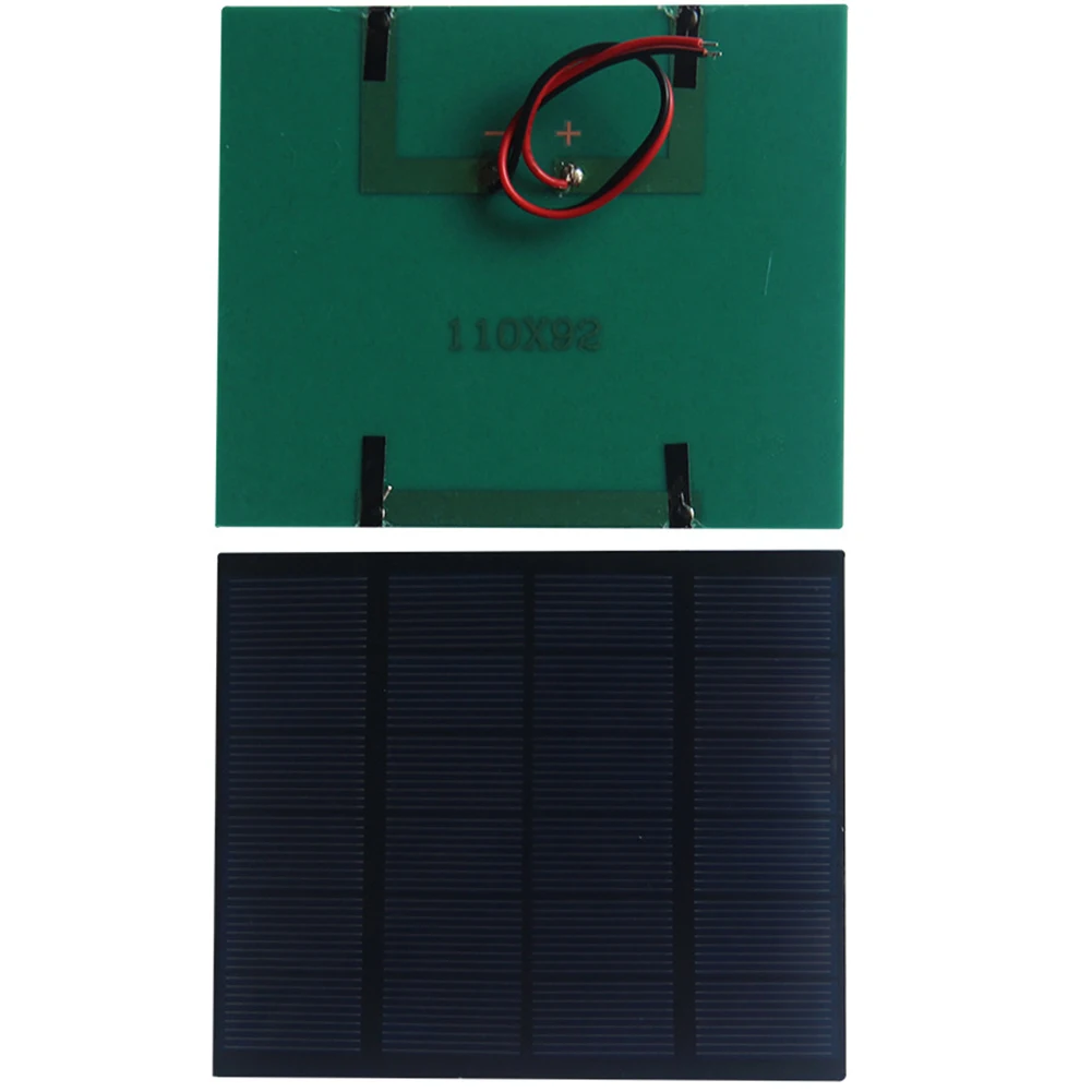 1,5W 6V Solarpanel Kleine Notfall-Solarplatten 110X92MM Solarplatte Wasserdichtes Solar-Ladepanel für Ventilatoren Außenlampen Pumpen