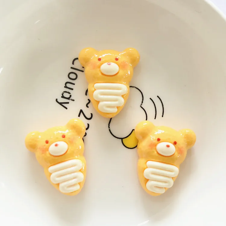 10pcs Shiny Cat Biscuits Flat Back Charms for DIY Jewellery Making