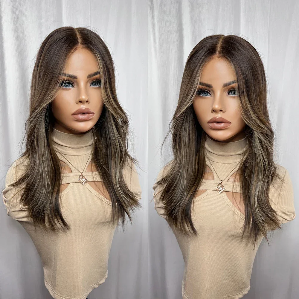 HIghlight Brown Bob Natural Glueless Body Wave 5x5 Silk Base Jewish Human Hair Wig Baby Hair HD Lace European Hair Preplucked