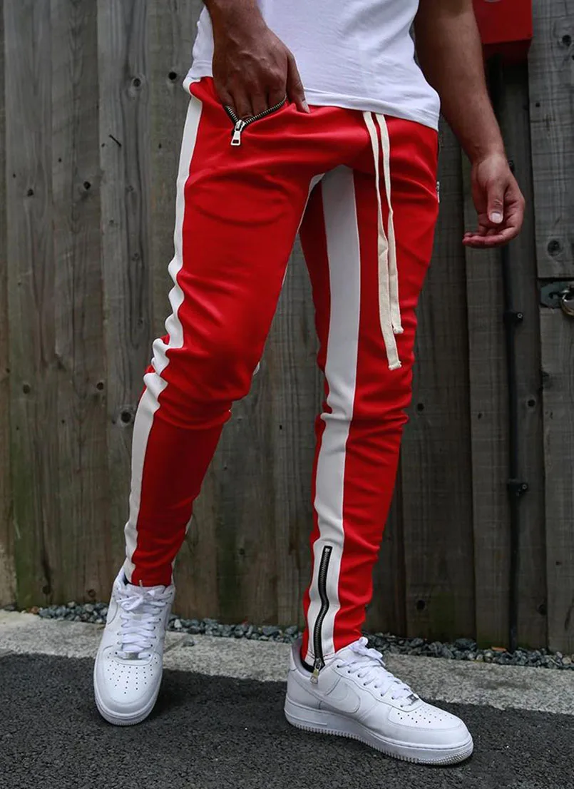 Men Joggers Sweatpant Fashion Striped Tactical Pants Man Sportswear Mens Tracksuits Sweat Trousers Black Hip Hop Pants 2026 Z1