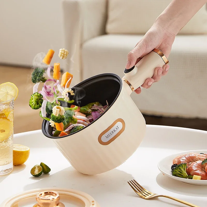 110V/220V Stitch Bear Mini Electric Cooker Multifunctional Hotpot Pan Frying Cooking Pot for Home