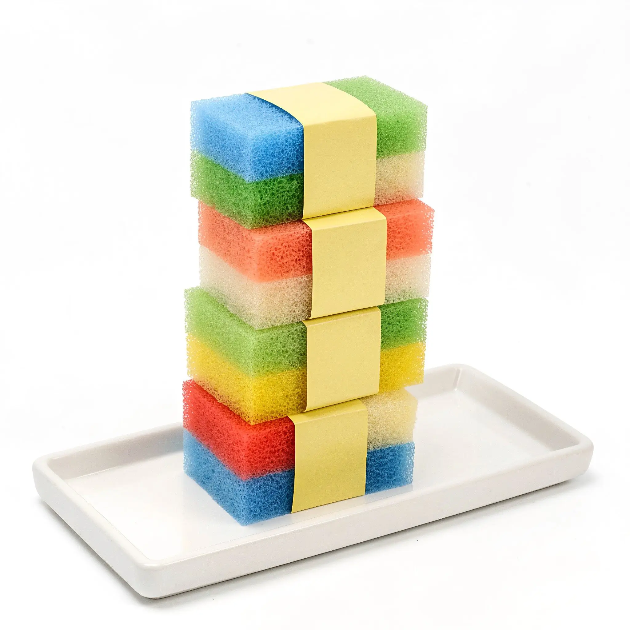 10Pcs Professional Grade Cleaning Sponge Pad Dishwashing Scouring Pad for Kitchen Bathroom Multi Surface Use Tough Mess Removal