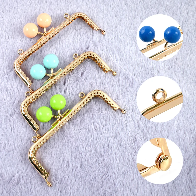 

Meetee 12.5cm Square Metal Purse Frame Handle 1-5Pcs Candy Bead Bag Clasp for Handmade Wallet Coin Bag Sewing DIY Accessories