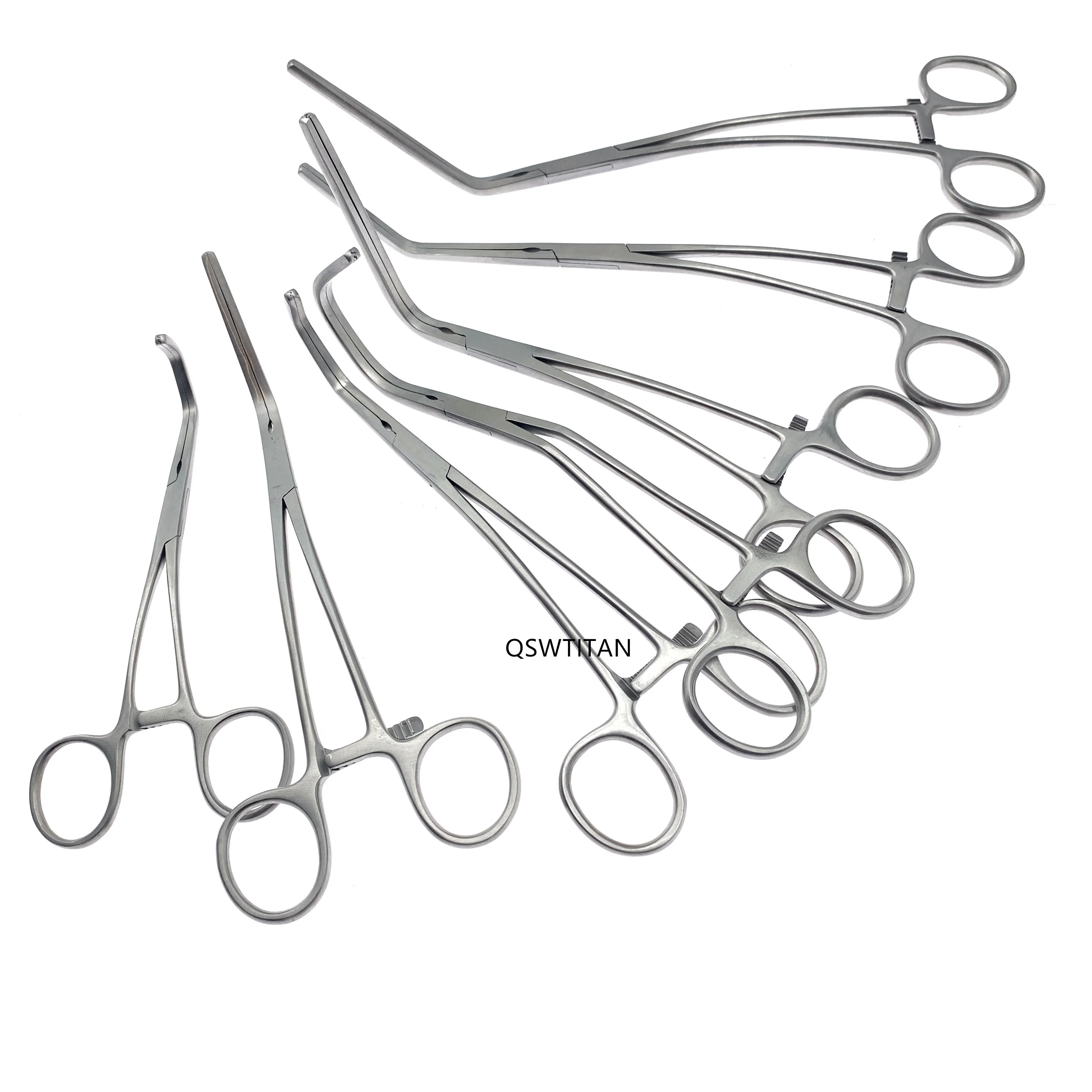 1pcs Vascular Clamps Atraumatic Jaw Aortic Exclusion Clamp Forceps Cardiovascular surgical instruments