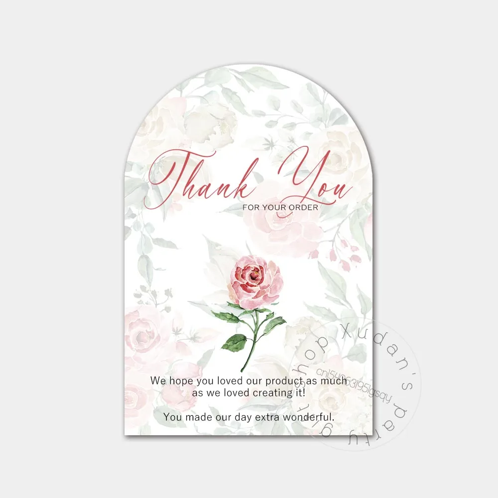 30pcs Thank You for Supporting My Small Business Card Thanks Greeting Card Appreciation Cardstock for Sellers Gift Merci Card