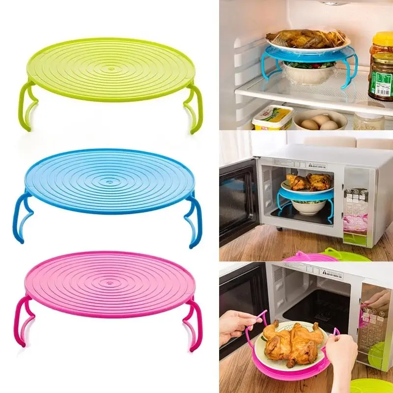 

Microwave Folding Tray Microwave Heating Tiered Tray Rack Pp Material Microwave Oven Racks Steam Holder Microwave Tray