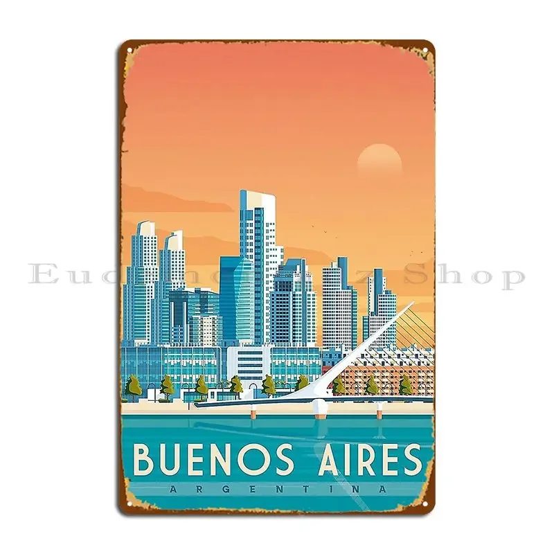 Buenos Aires Аргентина металлическая табличка плакат дизайн гаража на заказ классическая гостиная жестяная вывеска плакат