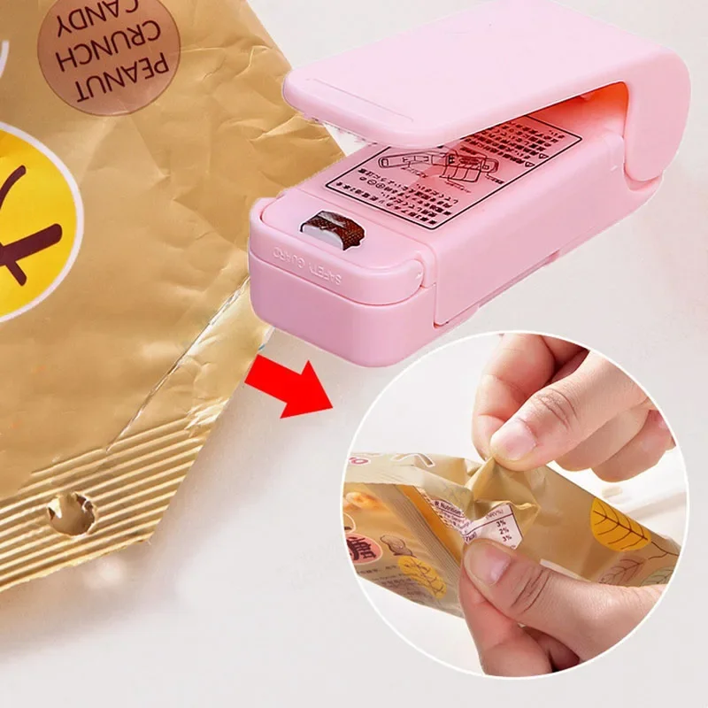 

Portable Mini Heat Bag Sealer, Storage Bag Clip Sealing Machine, Food Packaging Organizer, Snack Sealing, Kitchen Hacks Gadgets