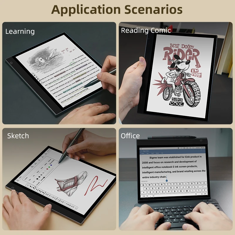 قارئ الكتب الإلكترونية Bigme InkNote Color+ Lite، كتاب إلكتروني ملون مقاس 10.3 بوصة، نظام التشغيل Android يدعم قارئ القارئ يشبه الورق Google Play