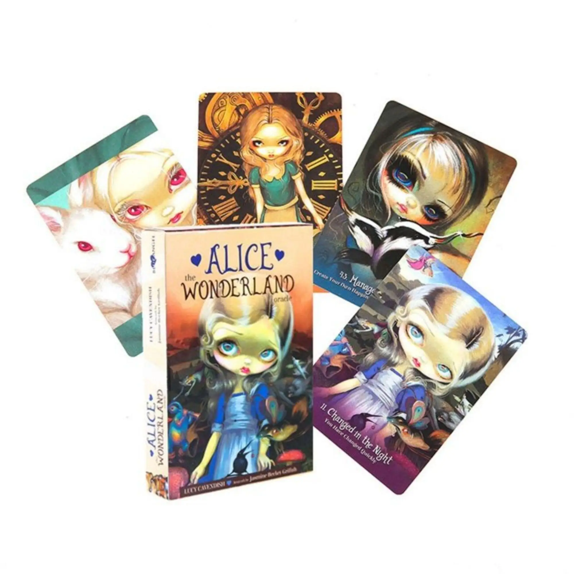 Alice The Wonderland Oracle Cards Divination Fortune Telling Tarot Training Deck Entertainment Brettspiel Party Edition