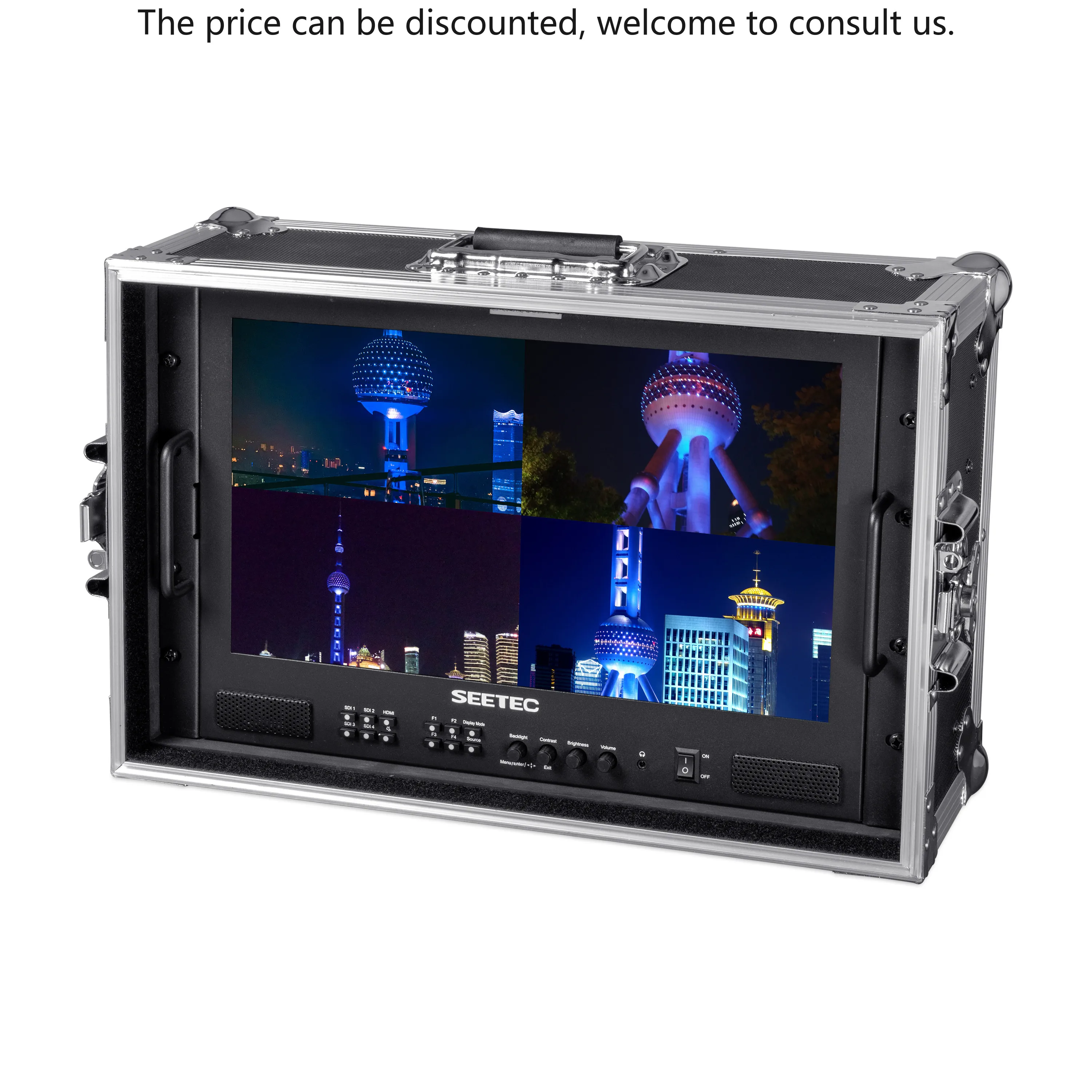 

SEETEC ATEM173S-CO Компактный многоисторийный монитор директора 17,3 дюйма FHD, алюминиевый корпус с дождевиком, оптовый заказ SDI/HDMI