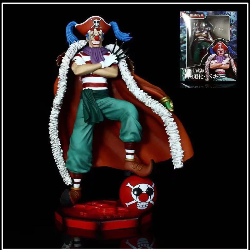 26cm One Piece Four Emperors The Clown Buggy Pvc Figure Toy Collection Model Statue