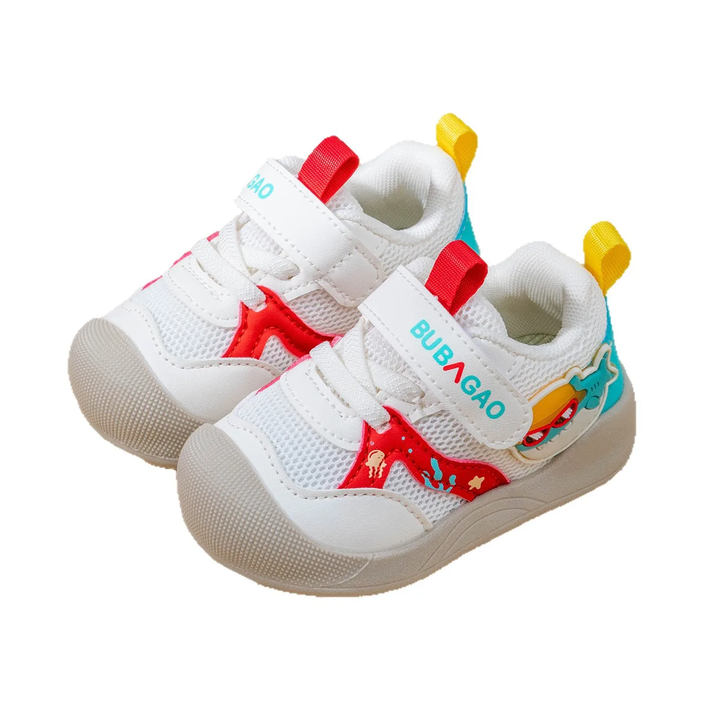 

Детские кроссовки с мультяшным принтом для девочек, весна 2026, новые милые детские туфли с мягкой подошвой, дышащие сетчатые кроссовки для малышей, детские кроссовки для мальчиков