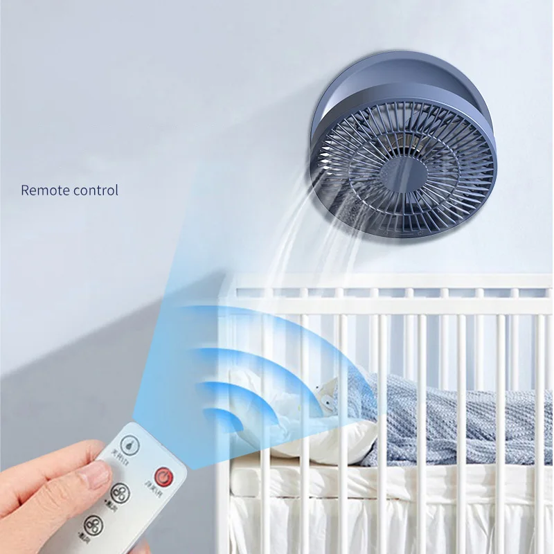 Ventilatore da campeggio remoto da 4000mAh ventilatore elettrico da soffitto senza fili da tavolo ricaricabile con illuminazione a LED Power Bank