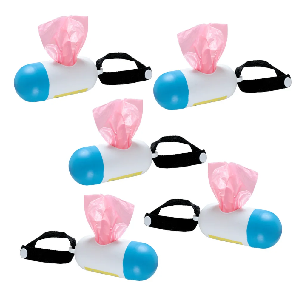 

5 set Diapers Disposal Bag Container For Stroller Portable Waste Bag Holder With Refillable Trash Bags Spiral Design Garbage Box