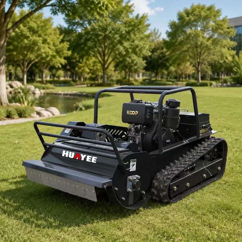 Remote Control Tracked Lawn Mower  Brush Cutter Heavy Duty Flail Mower for Garden Farm Slope Grass Cutting Machine