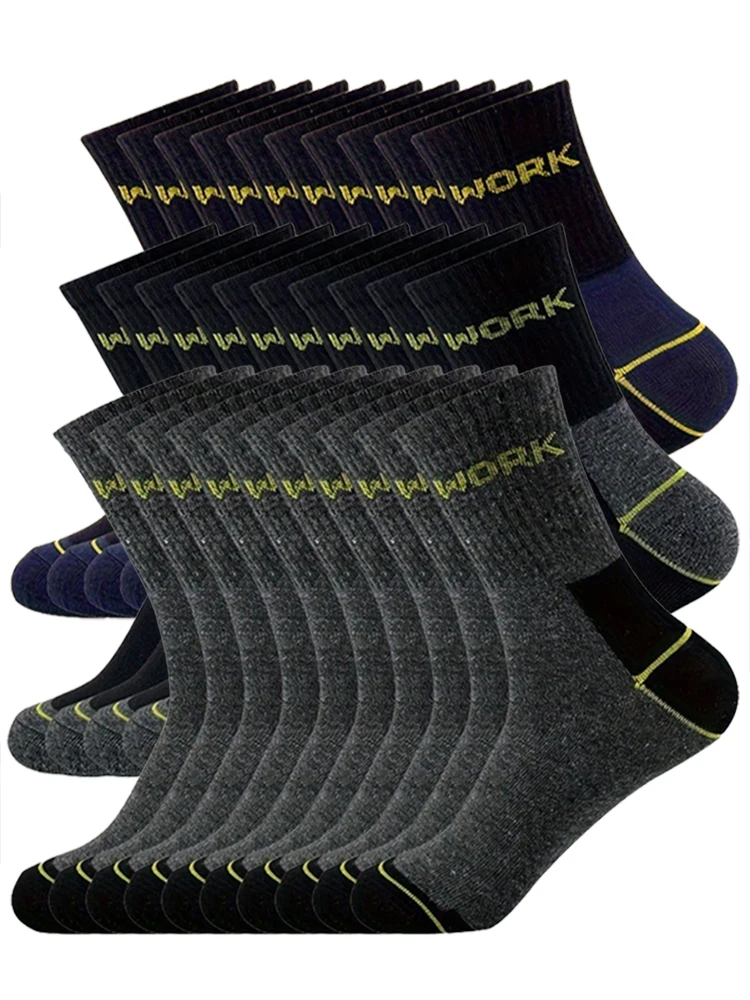 6/12 Paar hochwertige Herren-Business-Socken mit geruchsdichtem Mittelrohr, schweißabsorbierend, atmungsaktiv, für alle Jahreszeiten, Sport- und Freizeitsocken