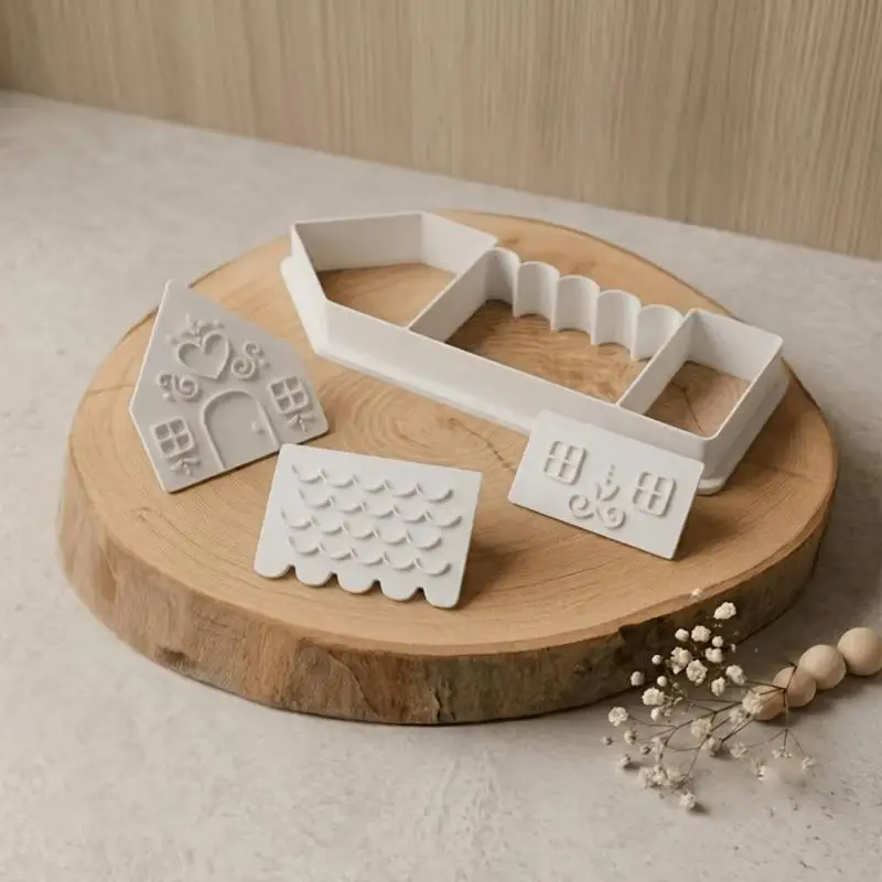 Small House Shaped Polymer Clay Cutting Tool, Mini Small House Clay Making Mold, Suitable For Polymer Clay