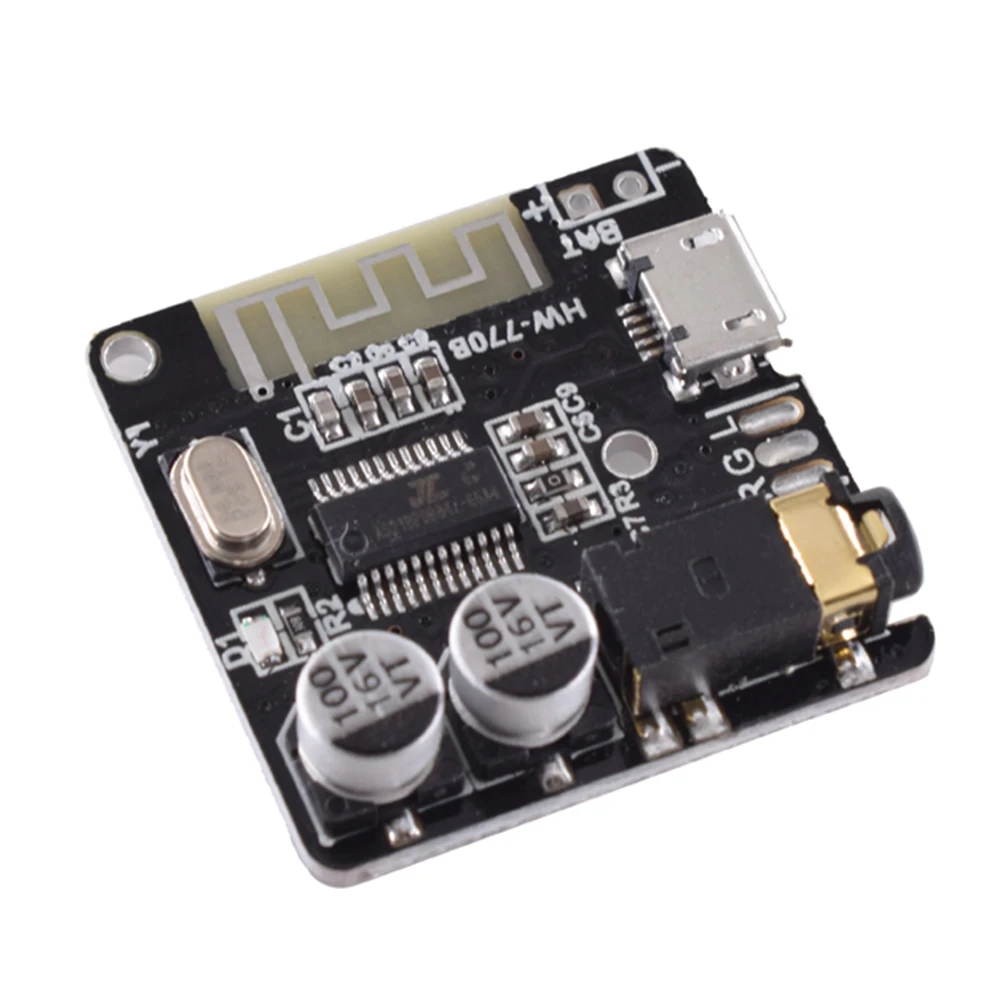 MP3 Lossless Decoder Board Bluetooth-Compatible 4.1/5.0 3.7-5V MP3 Format Decoder Board 3.5mm Audio Aux Micro USB 5V Powered