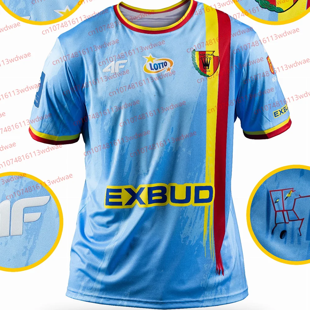 25-26 جديد البولندية لكرة القدم الرجال كرة القدم جيرسي بولندا التجفيف السريع كورونا Kielce جيرسي كيت الرجال Polska كرة القدم طفل جيرسي أطقم