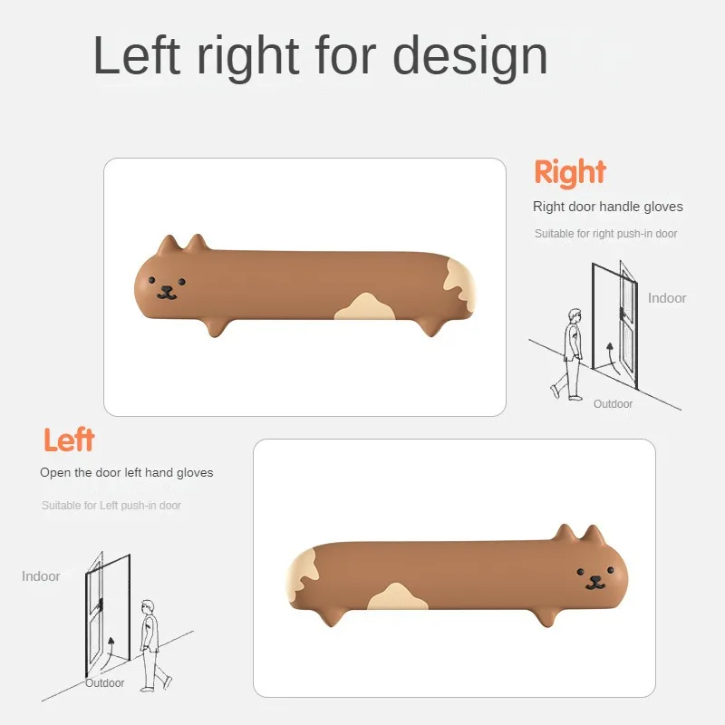 Silicone Door Handle Protective Cover Bedroom Door Bathroom Handle Silent Anti-collision Thickened Anti-collision Pad Wall Cover