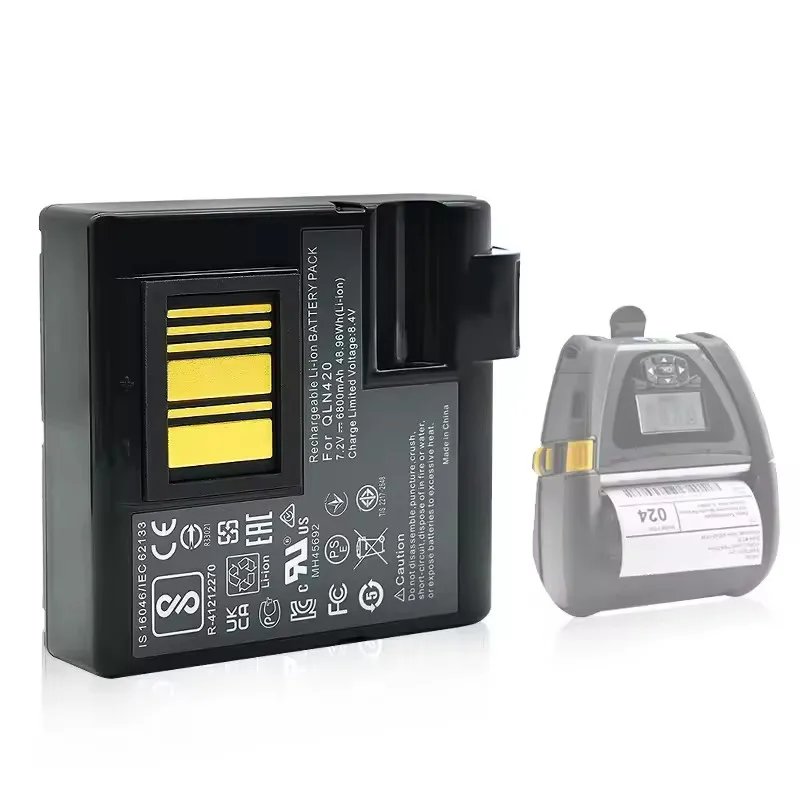 

Wholesale Battery for Zebra QLN420 ZQ630 ZQ63 P1040687 BTRY-MPP-68MA1-01 6800mAh