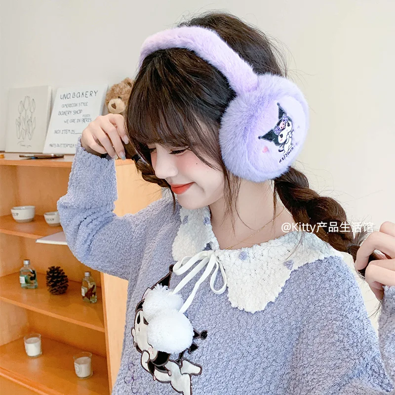 

Kawaii Cute Styling Large Earmuffs Sanrio Cartoon Girl Heart Warm Comfortable Soft Jade Cinnamoroll Ear Warmth Toys for Kids