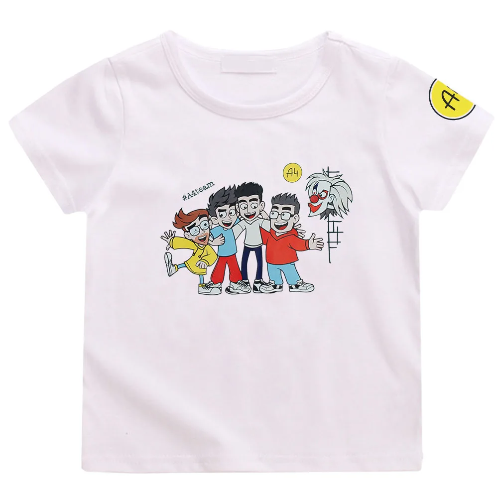 мерч а4 T-Shirt Kids 100%Cotoon Merch A4 Childrens Clothing Summer Boy\'s Girl\'s Tops Baby Clothes а4 мерч для детей Men T Shirt