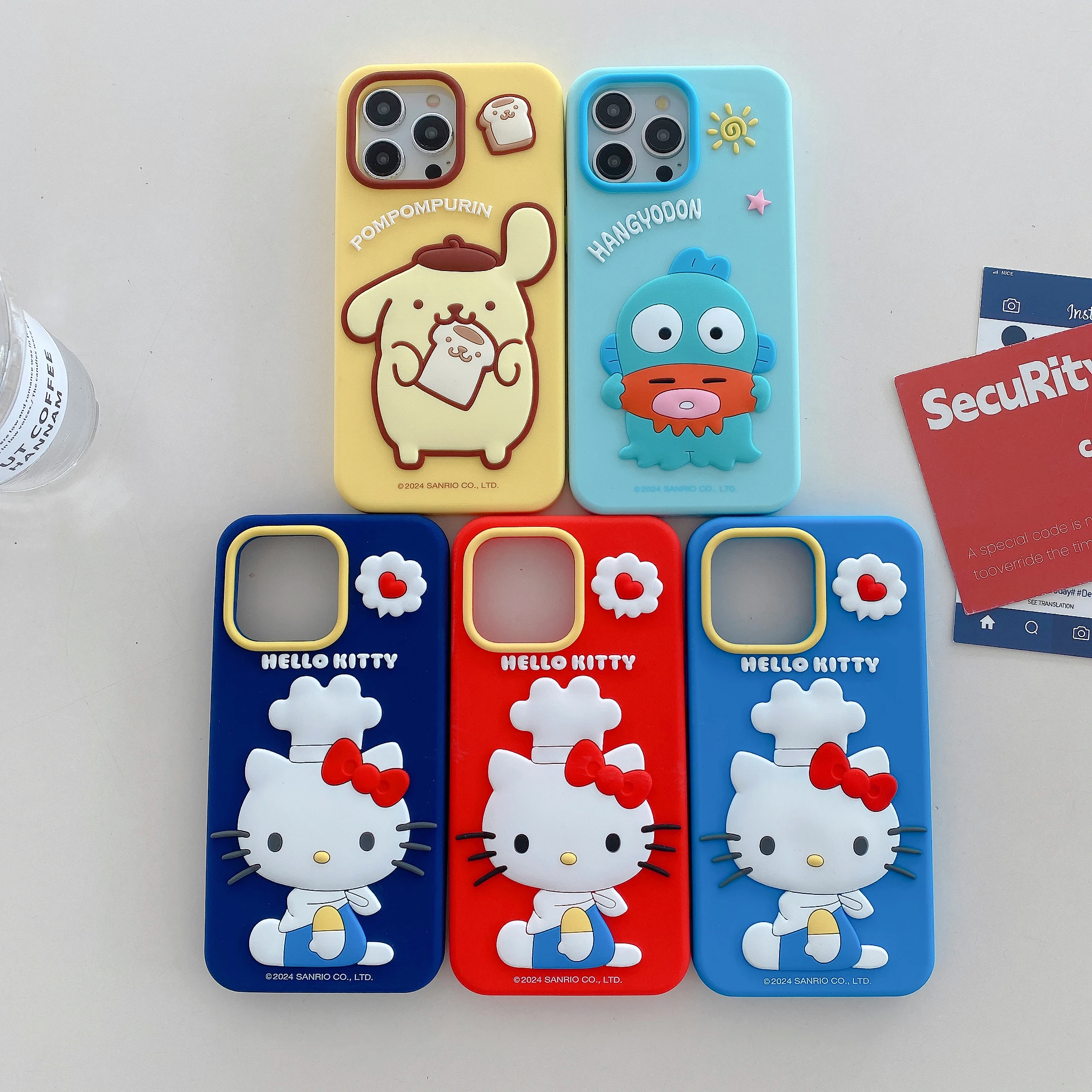 New Cute Sanrio Hello Kitty Melody Hangyodon  Kuromi phone Case Cartoon Anime For Phone 13 14 15 Pro Max Soft Silicone Case