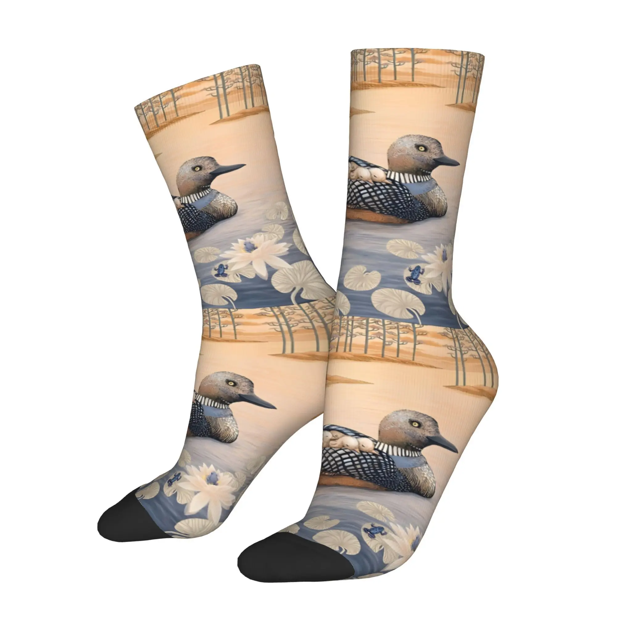 1pc Mother Goose Printed Men's Socks  Novelty Hip Hop Harajuku Pattern Crew Sock Casual Gift