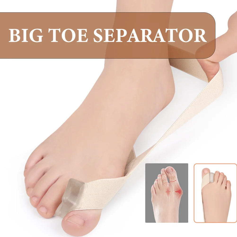 

2Pcs Toe Separator Big Toe Shape Corrector Soft Durable Sebs Bunion Straightener for Men Women Foot Care Pedicure Yoga