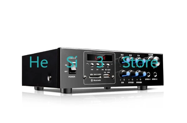 AV-108 Household Power Amplifier  Cinema KTV Card Pack Audio Bluetooth Metal Body with Power Amplifier