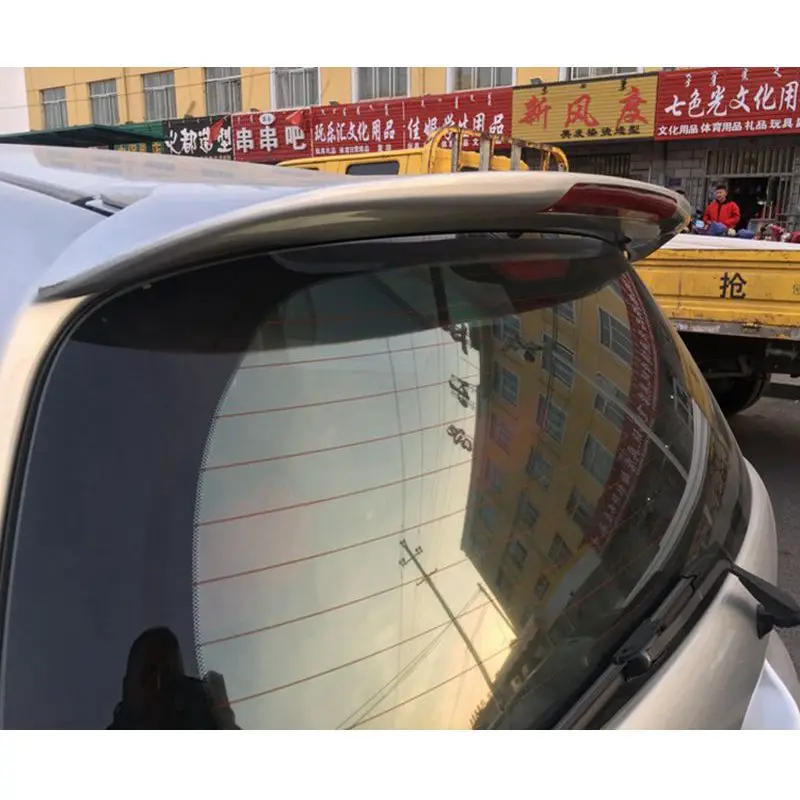 ABS Material Car Rear Wing Primer Carbon fiber look Glossy black Unpainted Color Rear Spoiler For Toyota Echo Vitz  2002-2011
