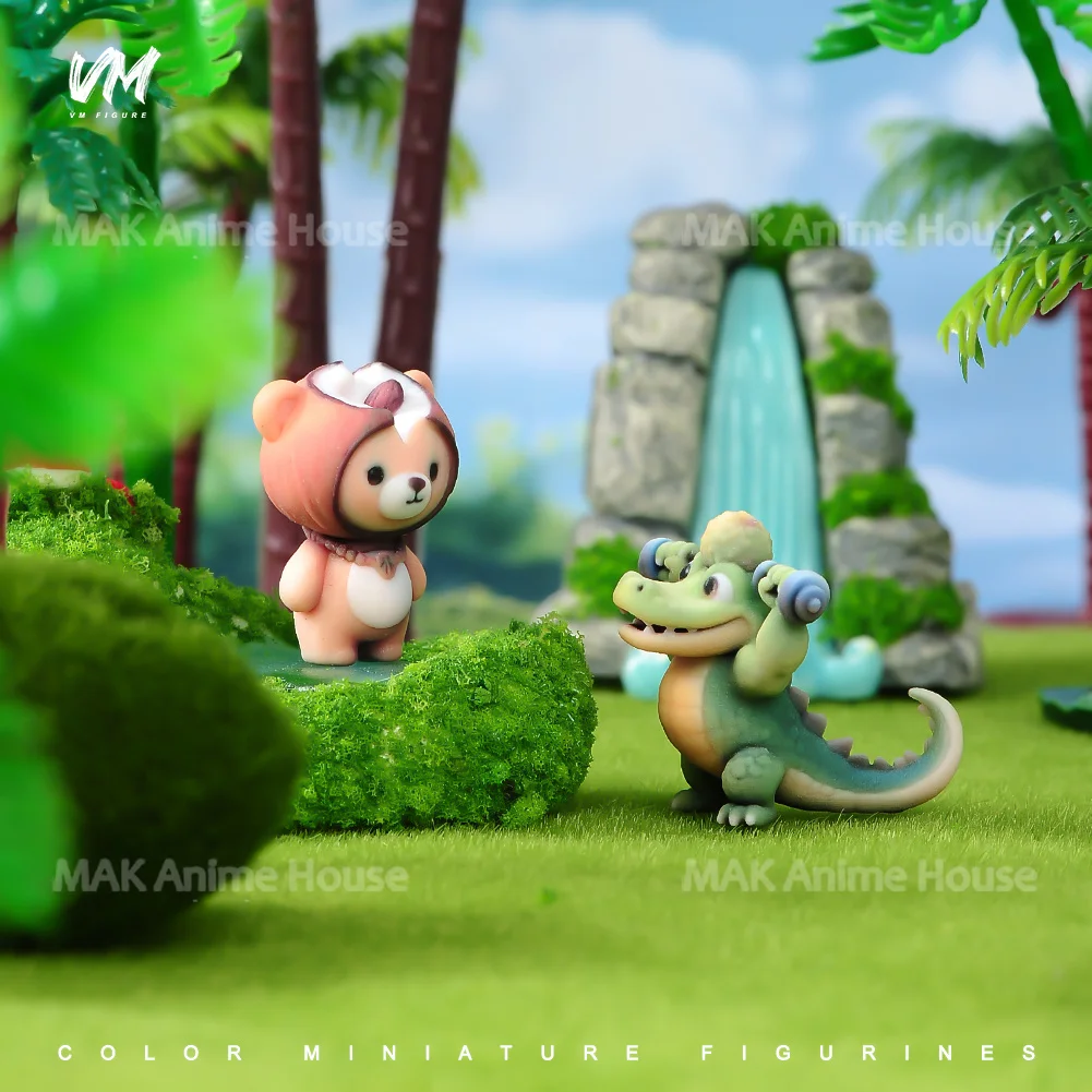 Hars Diorama Fruit dieren Leuke Slapende Krokodillen Cartoon Miniatuur Figuren Model Automotive Computer Desktop Decoratie Kit