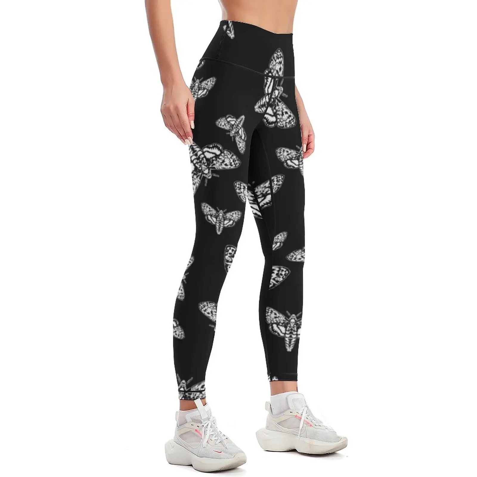 Death Head Moths Leggings Tight fitting woman joggers for sporty woman gym Womens Leggings