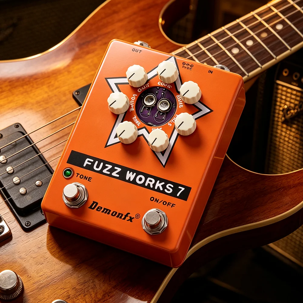 Demonfx Guitar Effect Pedal Echo Fuzz Distortion Overdrive Compressor Chorus Boost Preamp Effect Pedal view 3