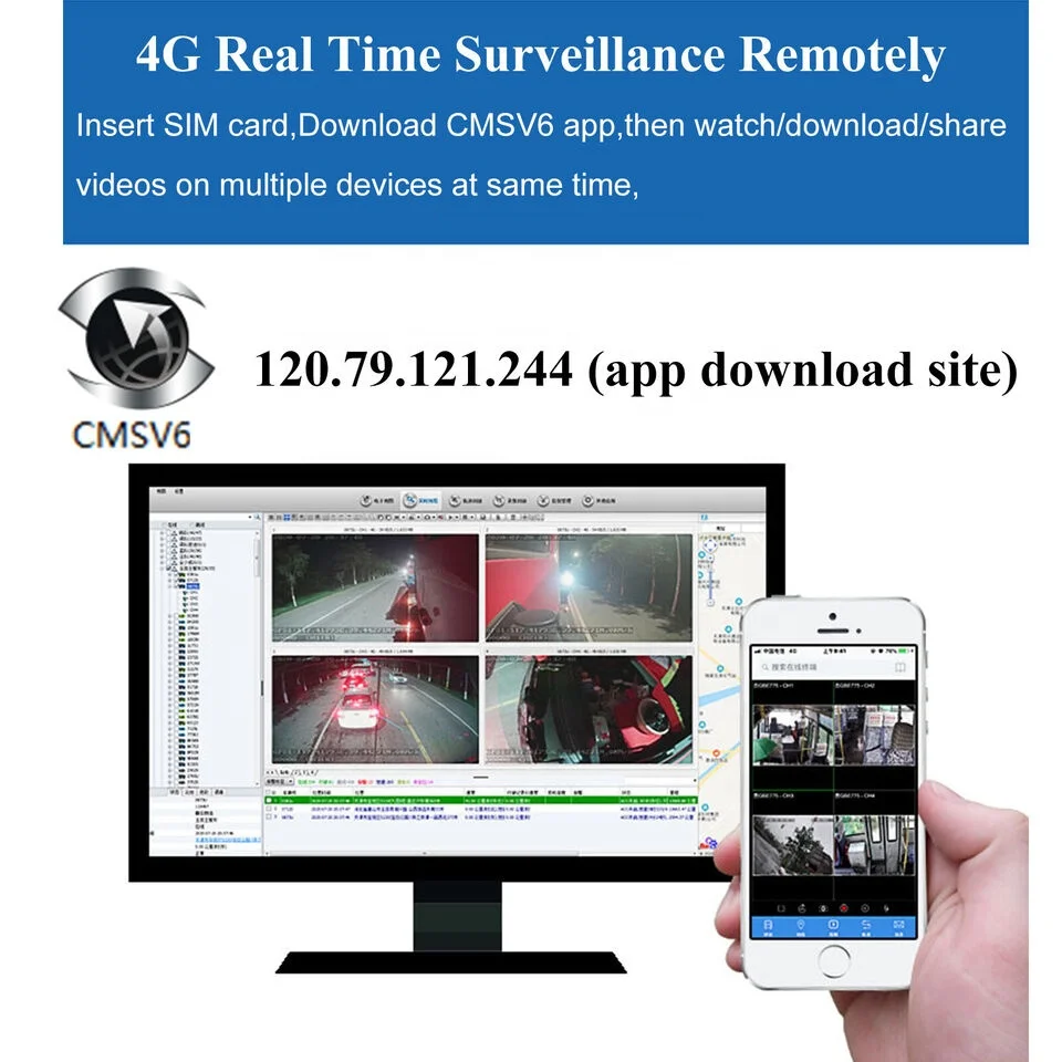 

IPoster Truck Car 10.36in Quad Split IPS Monitor With DVR Android 360 Degree Panoramic AR View 4G GPS Remote View AI Camera Kit