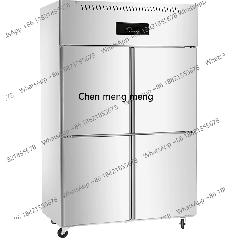 ثلاجة بأربعة أبواب، ثلاجة تجارية، فريزر مطبخ، درجة حرارة مزدوجة، باب مفتوح، سعة كبيرة #2