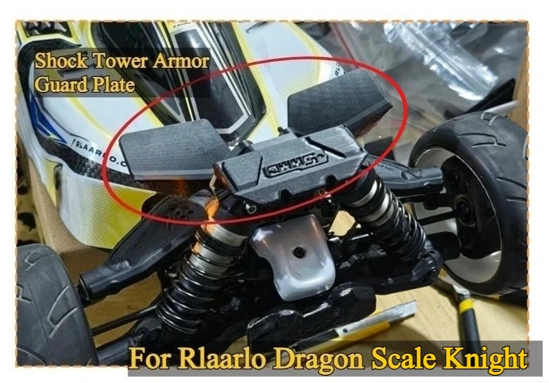 1/8 RC Buggy Shock Tower Armor Guard Plate For Rlaarlo Dragon Scale Knight Plug&Play Easy Install Racing Vehicle Upgrade Parts