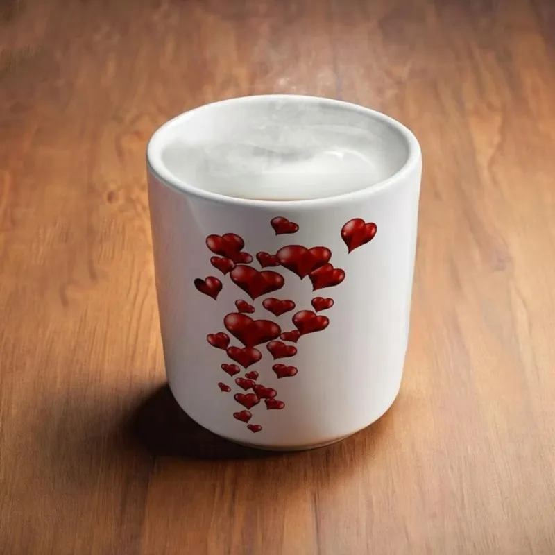 Hot Selling-Heart-Shaped Color Changing Mug - Magic Heat Sensitive Cup,Heart-Shaped Color Changing Mug - Magic H