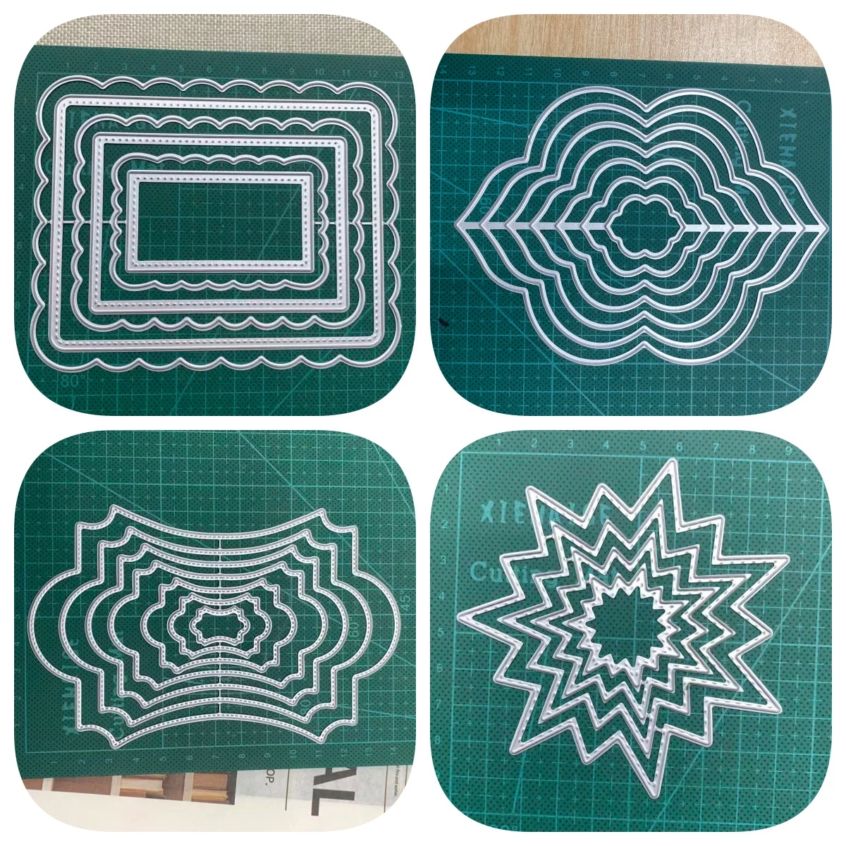 13 Formen, mehrschichtige Metall-Stanzformen, Schablonen für DIY-Scrapbooking, dekorative Papierkarten, Prägung, handgefertigte Stanzformen – Detail 2