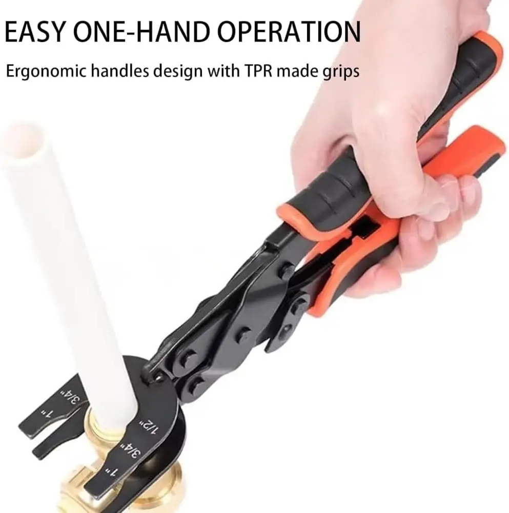 Push-Fit-Abisolierzange für 1/2, 3/4 und 1 Zoll Push-to-Connect-Fittings zur Entfernung an PEX-, Kupfer- und Messingrohren – Detail 4