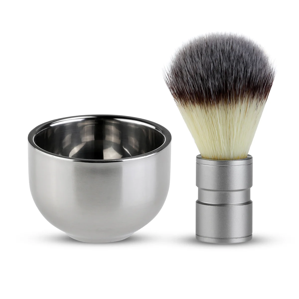 Brush Badger Hair Shaving Shave Bowl Mug Beard Stainless Steel Heat Insulation Man