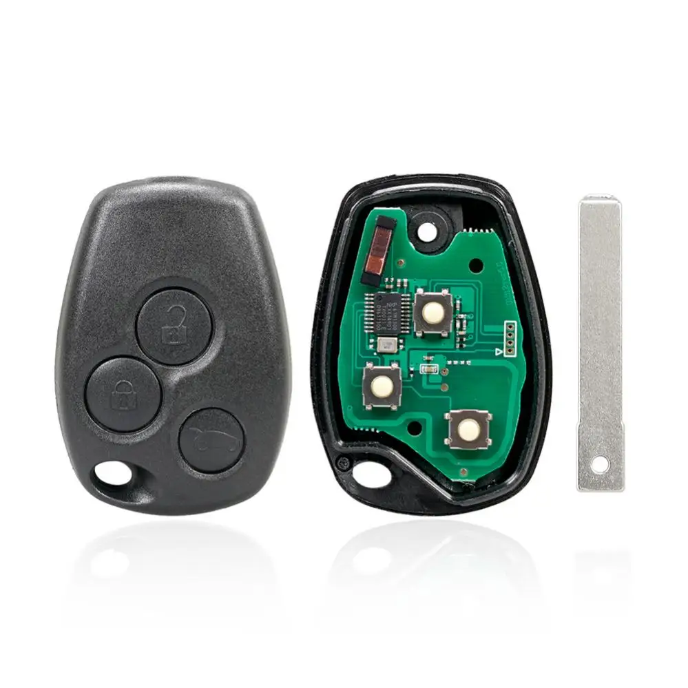 3 Buttons 433MHz  Keyless Smart Remote Car Key Fob with 4A Chip  Fit for Renault / Trafic / Twingo / Symbol Dacia Duster Logan