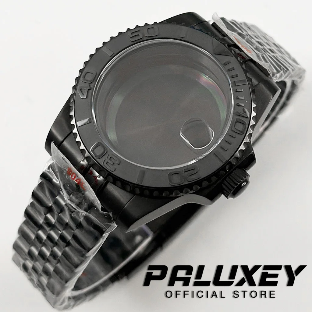 VH31 PVD Black 40mm Diver Waterproof Fit NH34 NH35 NH36 NH70 NH72 ETA2824 Movement Sapphire Glass Watch Case Glide Lock Clasp