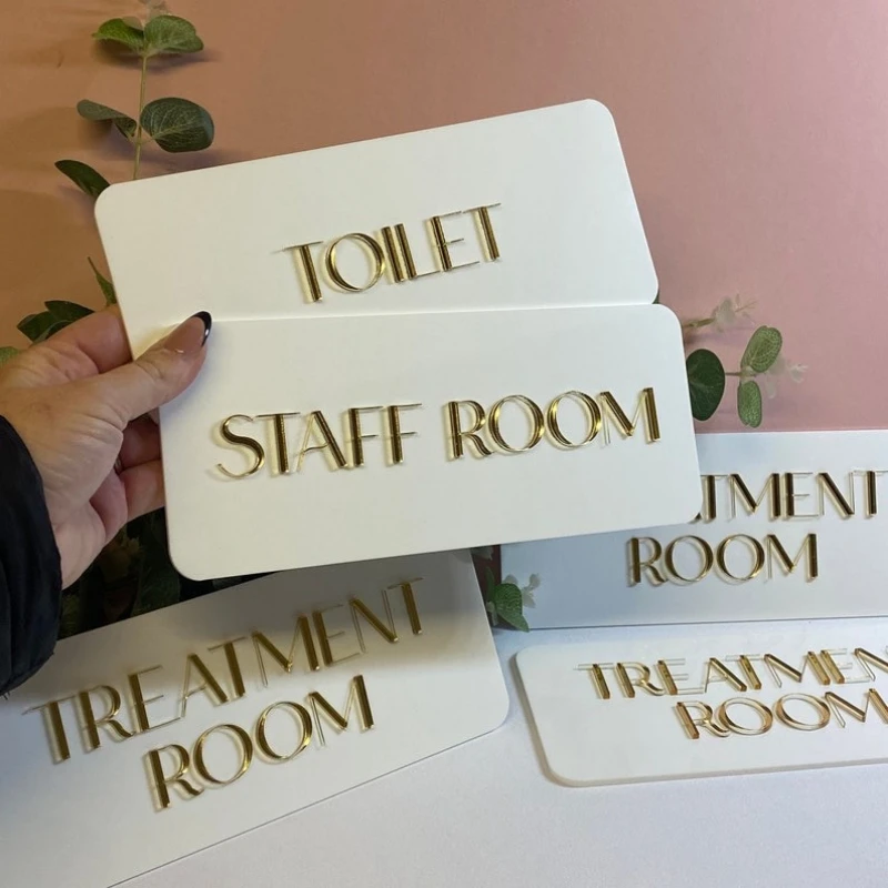

3D Salon Door Plaque Treatment Room Door Sign Beauty Room Sign Business Sign for Hotel Office Wall Plaque Salon Decor