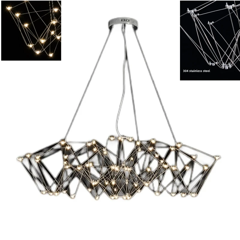 Nordic Designer Hanglamp Moderne Eenvoudige Woonkamer Lamp Designer Creative Light Cube Lamp Restaurant Vuurvlieg Led Hanglamp