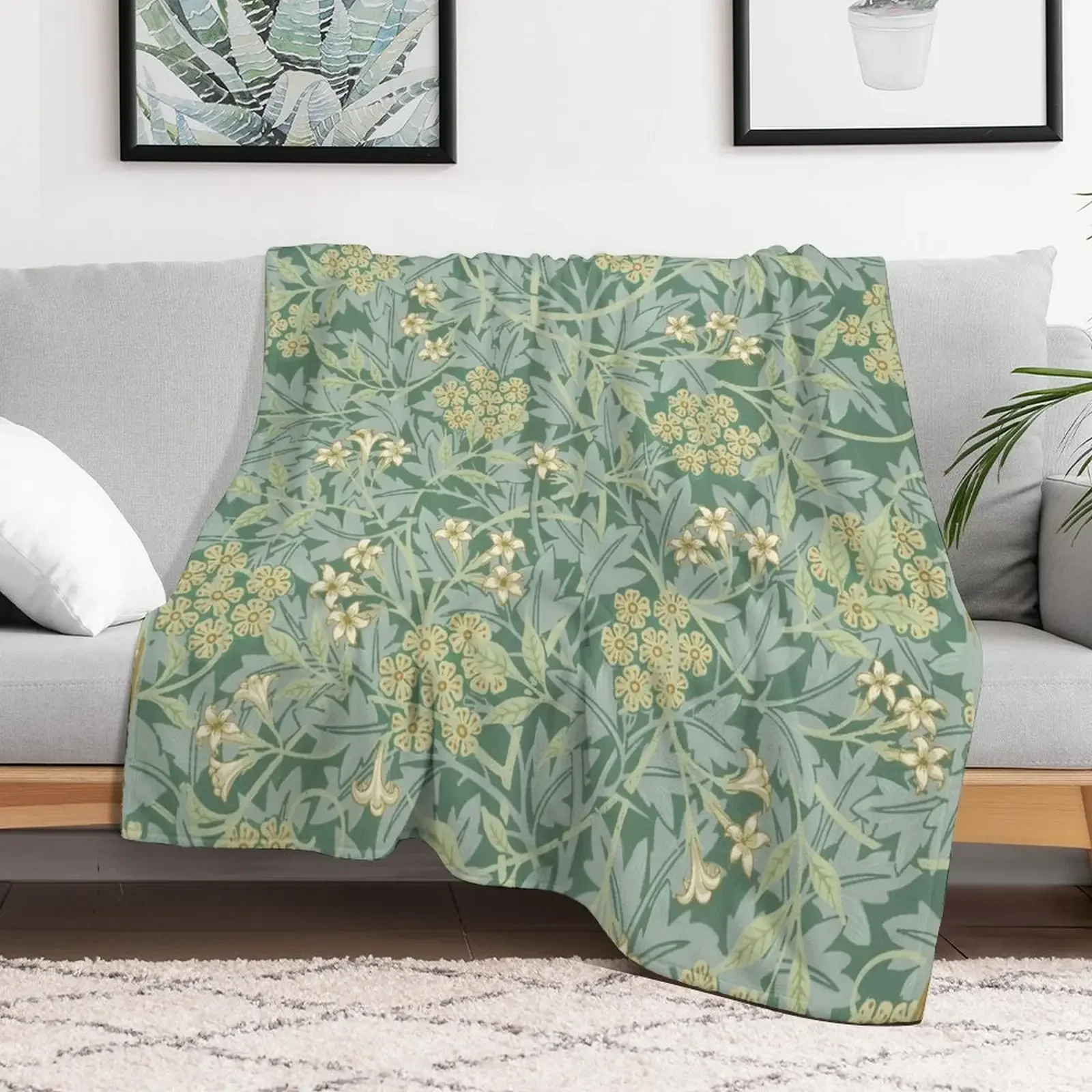 

Jasmine by William Morris Throw Blanket Winter beds christmas decoration blankets and throws Blankets
